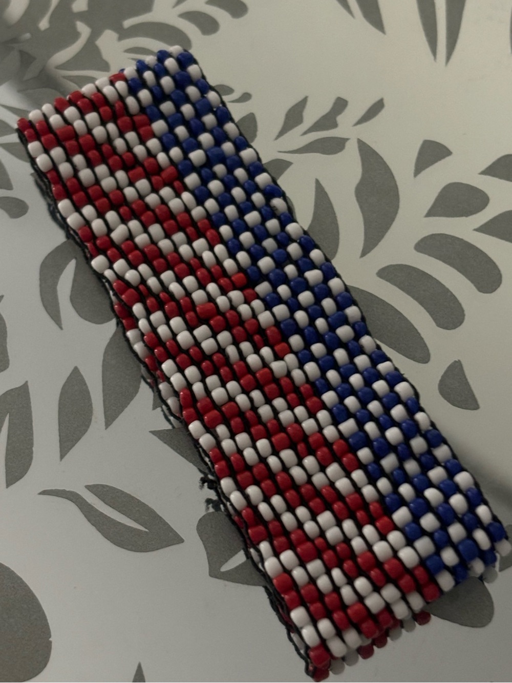 Red, White, & Blue Beaded Bracelet ❤️🤍💙